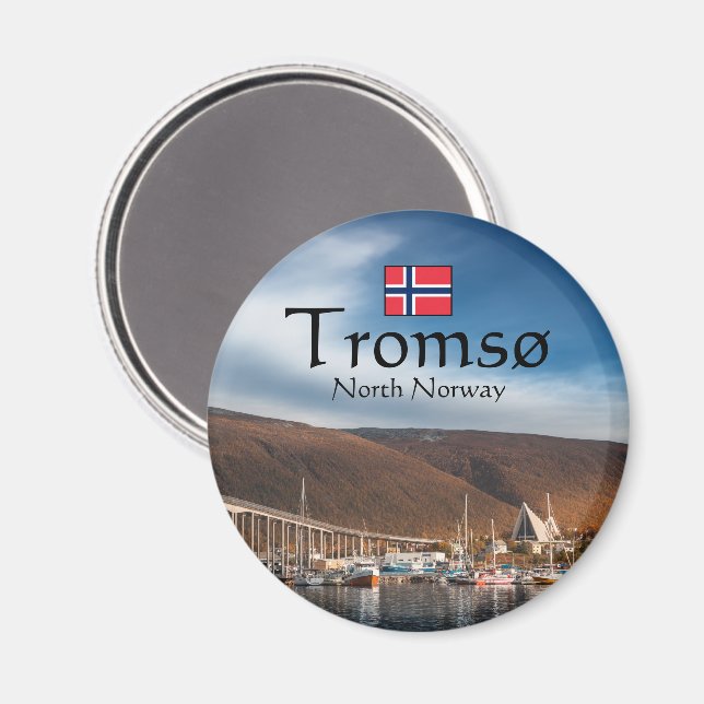 Aimant Tromso Norvège Souvenir (Recto/Verso)