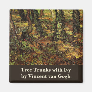 Aimant Troncs d'arbres avec du lierre par Vincent van Gog
