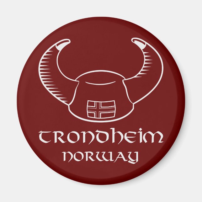 Aimant Trondheim Norvège Casquette viking (Devant)