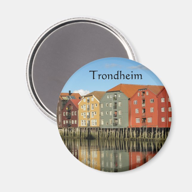 Aimant Trondheim Norvège Souvenir  (Recto/Verso)