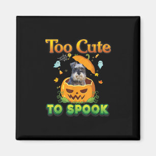 Aimant Trop Mal Pour Parler De Schnauzer Dog Halloween Ci