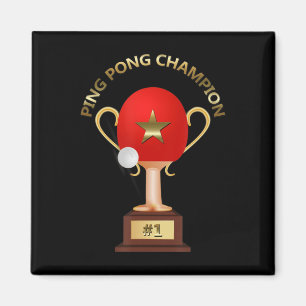 Aimant Trophée Champion de tennis de table Ping Pong