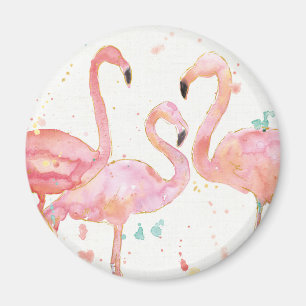 Aimant Tropical Gathering of Flamingos