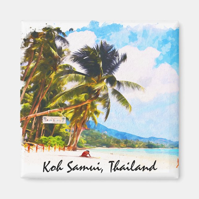 Aimant Tropical Koh Samui thailand Asie plage Scenery (Devant)