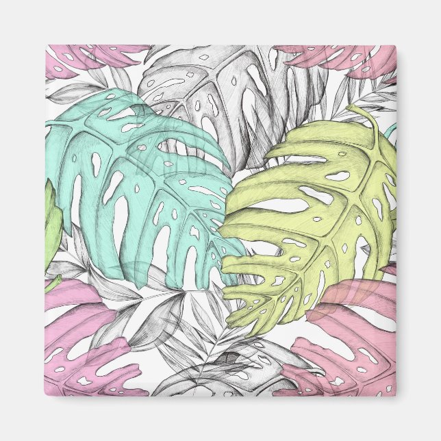 Aimant Tropical Leaves (Devant)