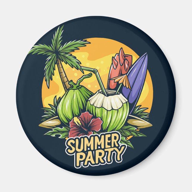 Aimant Tropical Summer Party (Devant)