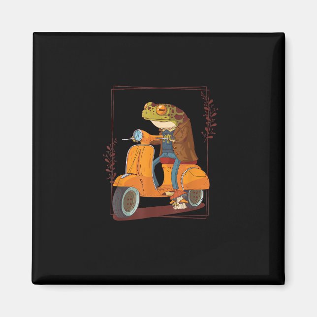 Aimant Trottinette Grenouille Champignon Goblincore Acadé (Devant)