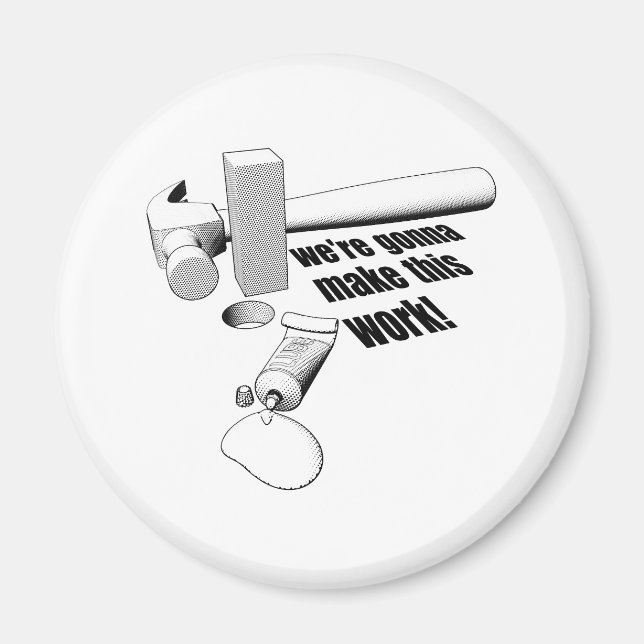 Aimant trou rond carré (Devant)