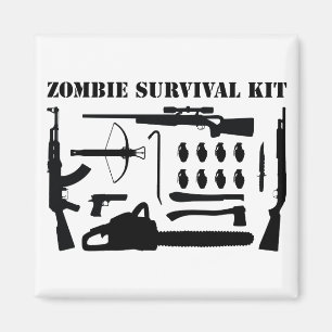 Aimant Trousse de survie de zombi