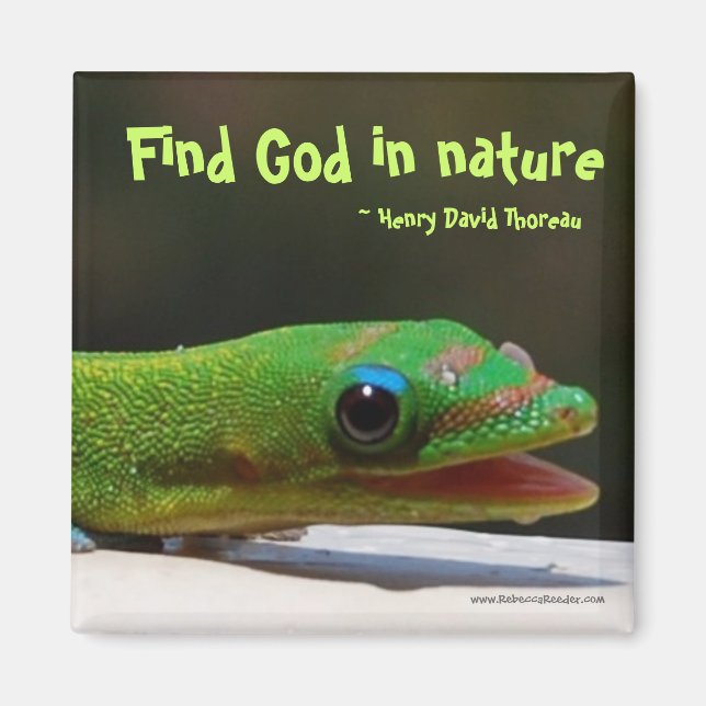 Aimant Trouver Dieu dans la nature (Devant)