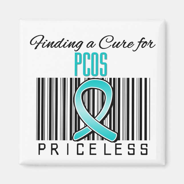 Aimant Trouver un remède pour PCOS PRICELESS (Devant)
