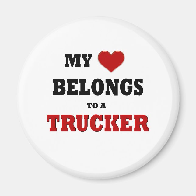 Aimant Trucker Love (Devant)