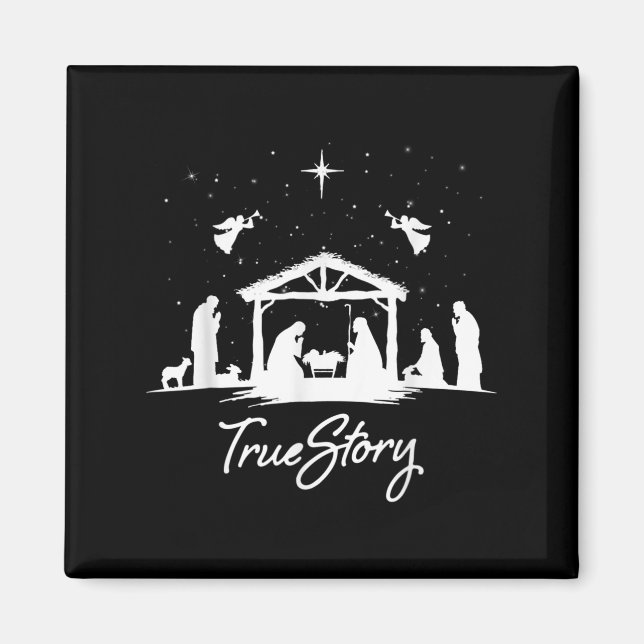 Aimant True Story Christmas Nativity Jesus Christian Men  (Devant)