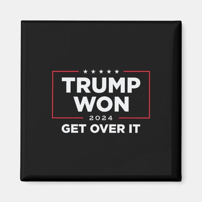 Aimant Trump 2024 A Gagné À L'Unisson - Noir (Devant)
