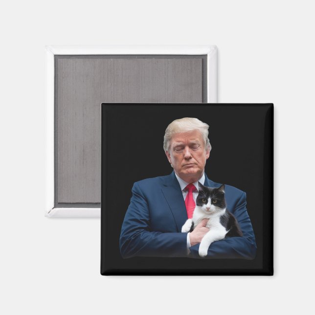 Aimant Trump 2024 Chat MAGA Drôle Chat Trump (Recto/Verso)