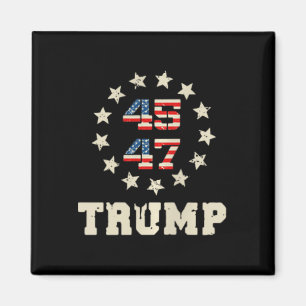 Aimant Trump 2024 - Drapeau (à l'arrière) Reprendre l'Amé