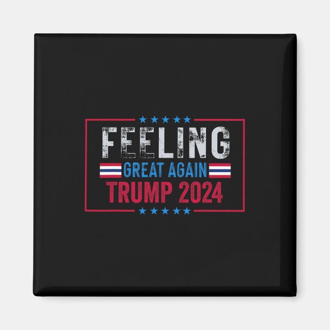 Aimant Trump 2024 - Drapeau américain (Devant)