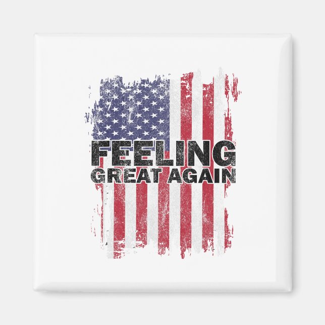Aimant Trump 2024 - Drapeau américain V (Devant)