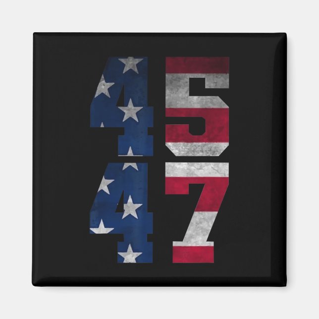 Aimant Trump 2024 - Drapeau du président américain (Devant)