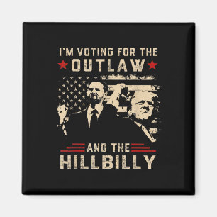 Aimant Trump 2024 Drapeau hors-la-loi Hillbilly J.d.vance