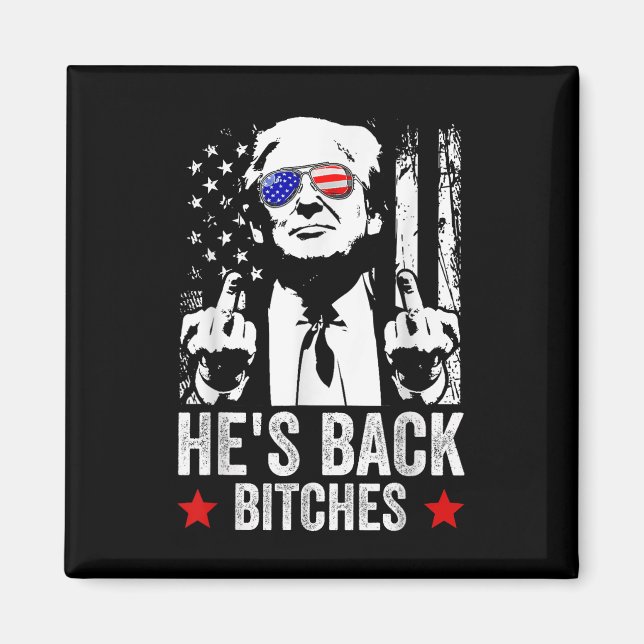 Aimant Trump 2024 Hes Back Es Trump 2025 (Devant)