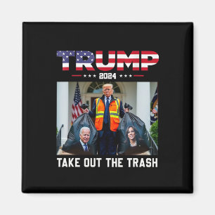 Aimant Trump 2024 Sortez Les Ordures Drôle De Trump