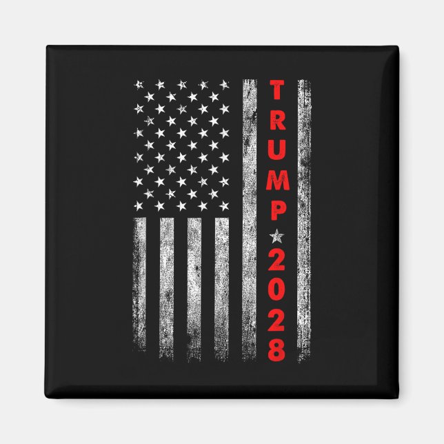 Aimant Trump 2028 Vote Donald Trump America Drapeau améri (Devant)