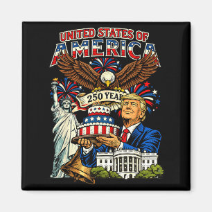 Aimant Trump 250e anniversaire d'amérique 250 ans 4ème de