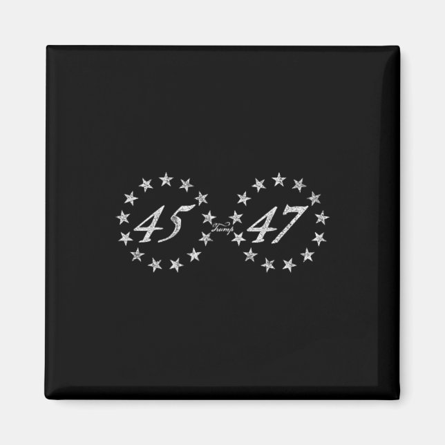Aimant Trump 45 47 Anneau Des Étoiles (Devant)