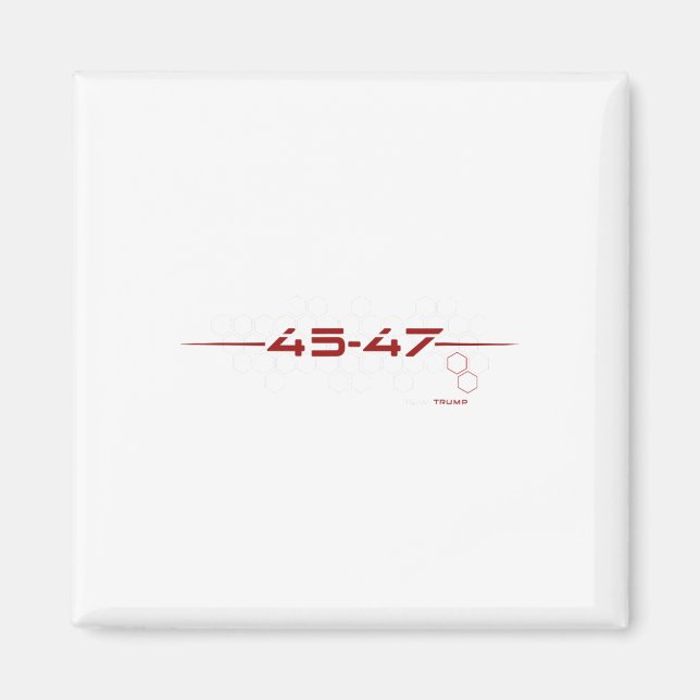 Aimant Trump 45 47 Conception futuriste rétro (Devant)