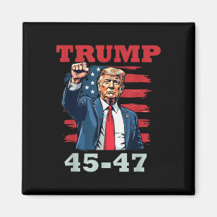 Aimant Trump 45-47 Conception Présidentielle Audacieuse P