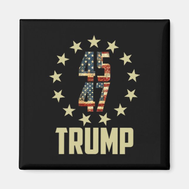 Aimant Trump 45 47 Mega Potus (Devant)