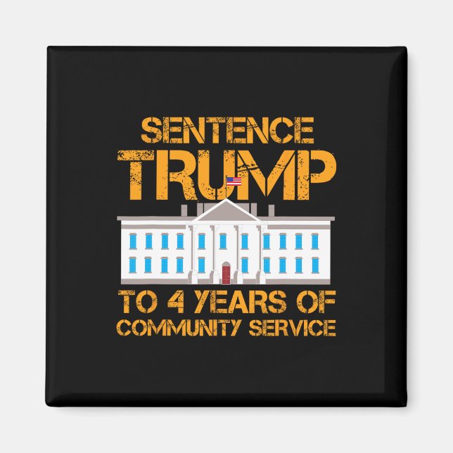 Aimant Trump À 4 Ans De Service Communautaire 1 (Devant)