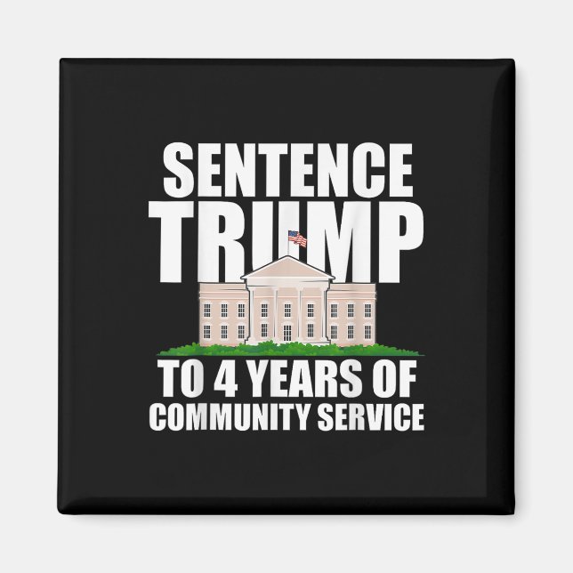 Aimant Trump À 4 Ans De Service Communautaire 2 (Devant)