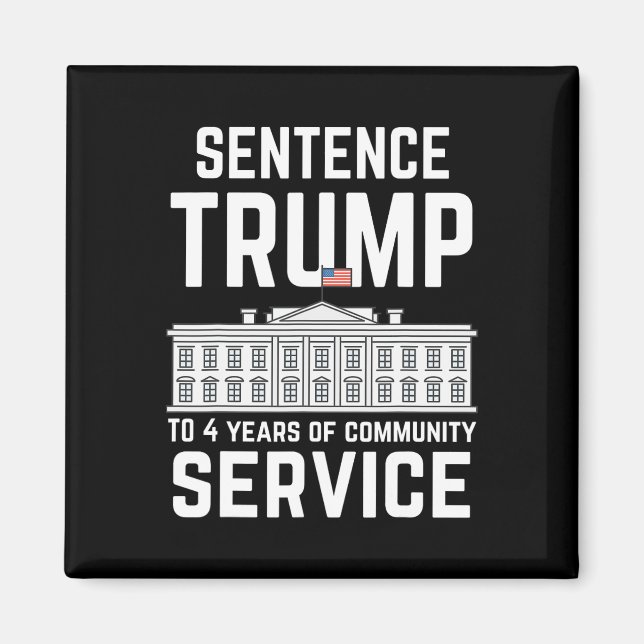 Aimant Trump À 4 Ans De Service Communautaire 5 (Devant)