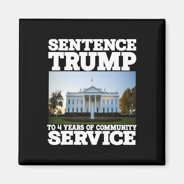 Aimant Trump À 4 Ans De Service Communautaire Maison Blan (Devant)
