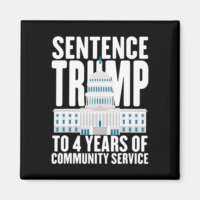 Aimant Trump À 4 Ans De Service Communautaire Pro Trump (Devant)