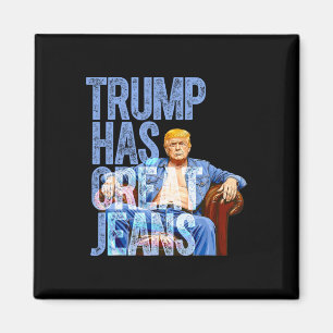 Aimant Trump a de grands jeans drôle de mème politique T-