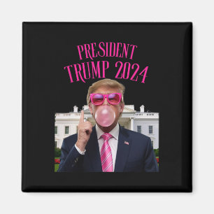 Aimant Trump a gagné 2025 Président Trump soufflant du Bu