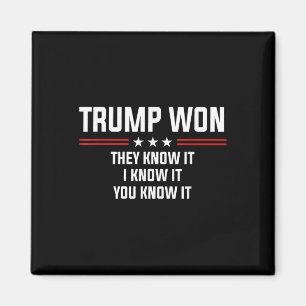 Aimant Trump A Gagné Ils Le Sont Je Le Sais Vous Le Savez
