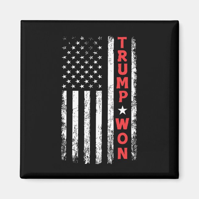 Aimant Trump a gagné l'élection 2025 Drapeau Usa  (Devant)