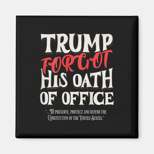 Aimant Trump a oublié le serment d'office a juré la Const (Devant)