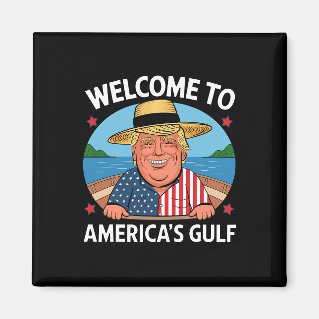 Aimant Trump Amérique Trump Drapeau Hilarious Mega Gulf T (Devant)