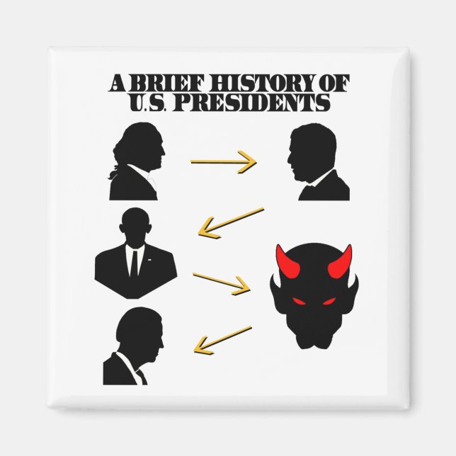 Aimant Trump As Devil : Une Brève Histoire Des Présidents (Devant)