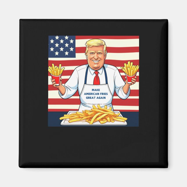 Aimant Trump au service de Mcdonalds Fries (Devant)