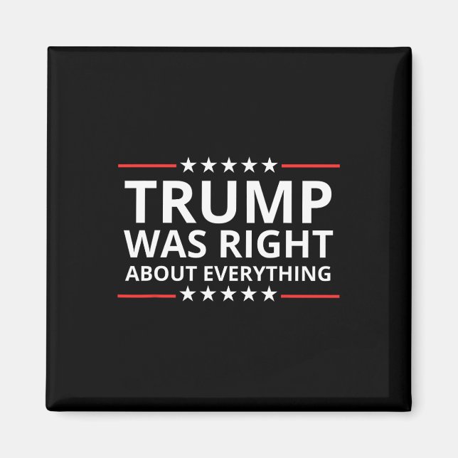 Aimant Trump Avait Raison Sur Tout Ce Que Les Tarifs Fonc (Devant)