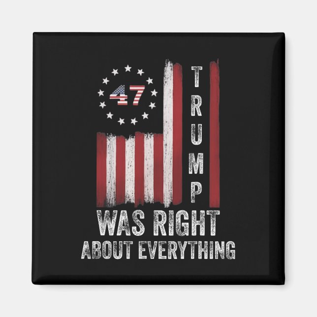 Aimant Trump avait raison sur tout le drapeau américain  (Devant)