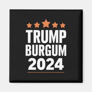 Aimant Trump Burgum pour Président 2024 Élection USA