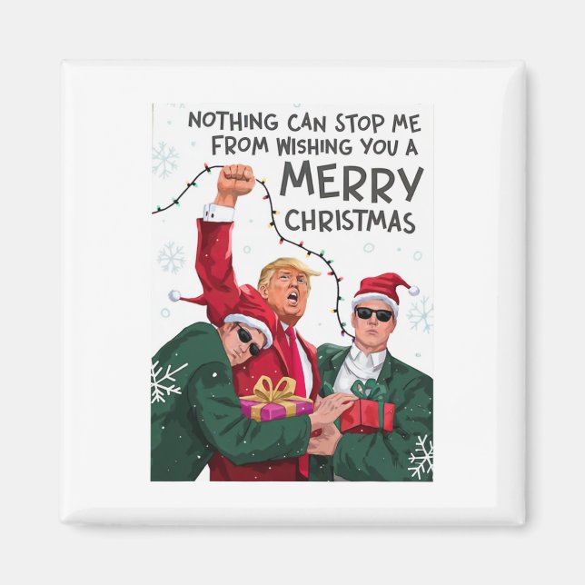 Aimant Trump Christmas Funny Vous Souhaite Un Joyeux Noël (Devant)