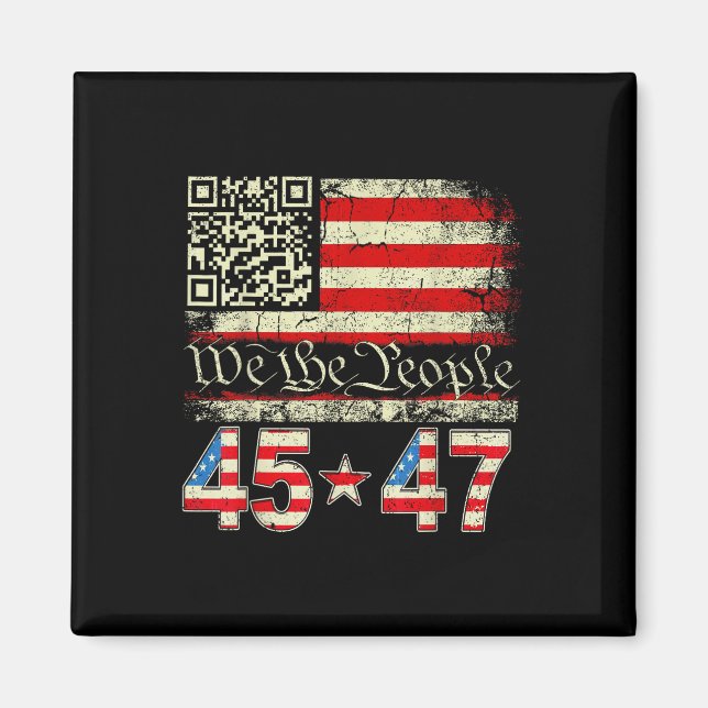 Aimant Trump Dance Troll Qr Funny Trump Dance Code Retro  (Devant)